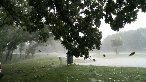 Large Hail Storm in Texas Stock Footage 36519606