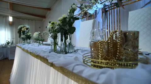 A large hall for celebrations. Stock Footage 259027724