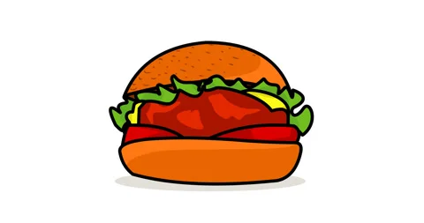 A large hamburger Vídeo Stock 333504267