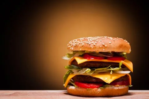 Large hamburger Stock Photos