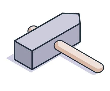 Large Hammer Icon Stock Illustration