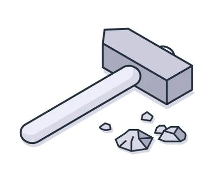Large Hammer Icon Stock Illustration