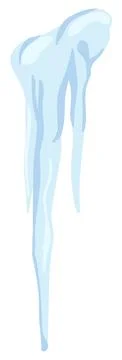 Large Hand Drawn Winter Icicle Stock Illustration