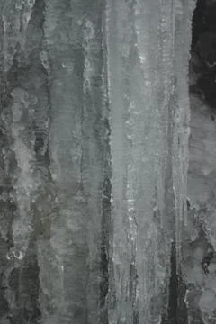 Large hanging icicles 스톡 사진