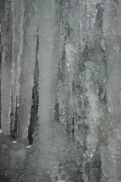 Large hanging icicles Foto stock