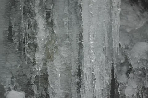 Large hanging icicles Foto stock