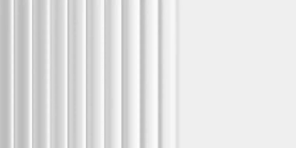Large hard vertical white wave band fading out background wallpaper template  Stockillustratie