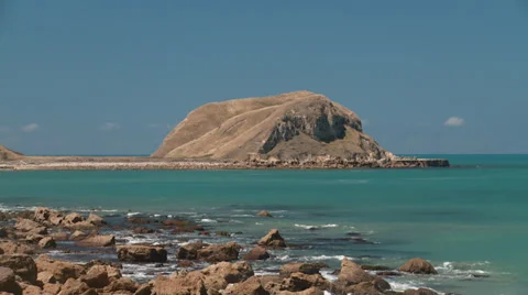 A large hill on a flatrock Stock Footage 35728610