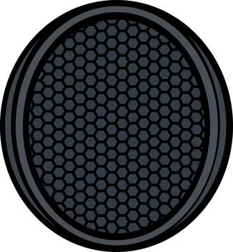 Large honeycomb grid disc light modifier Stock Illustration