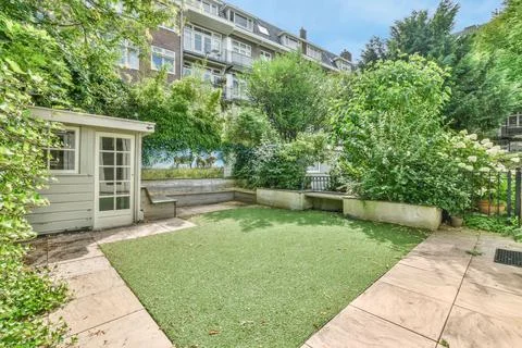 Large house backyard Stock Photos