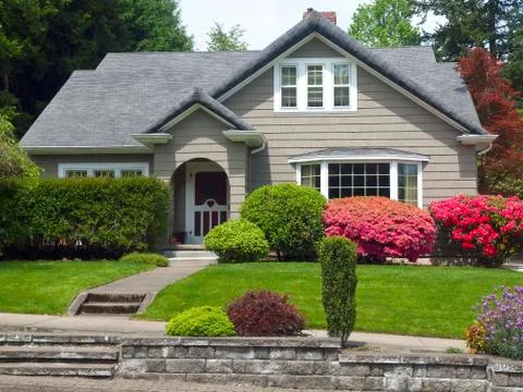 A large house, gresham or. Stock Photos