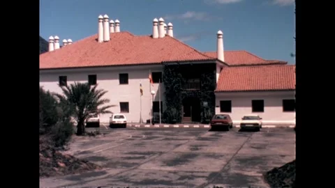 Large House with Multiple Chimneys Stock Footage 278216939