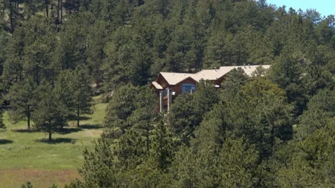 Large House One Lush Plot of Forested Land Video stock 156217826