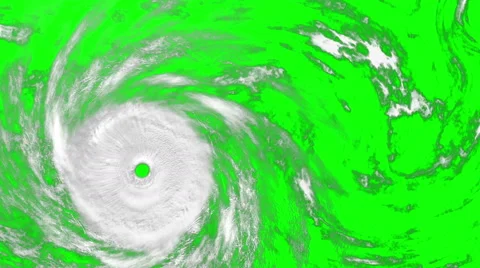 Large Hurricane on the green screen, CG animation Stock Footage 65026609