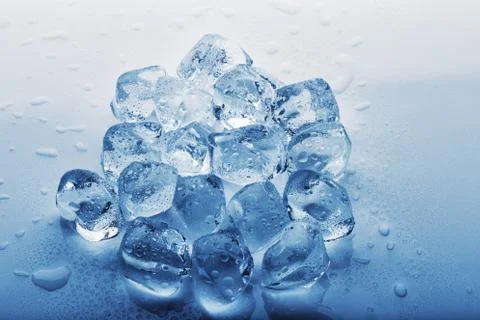 Large ice cubes Stock Photos