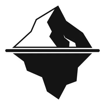 Large iceberg floating with hidden underwater part Stock Illustration