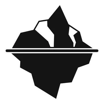 Large iceberg floating with small tip above water Stock Illustration