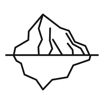 Large iceberg floating with the underwater part being much bigger Stock Illustration