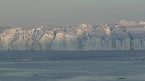 Large Iceberg in midnight sun Stock Footage 104450296