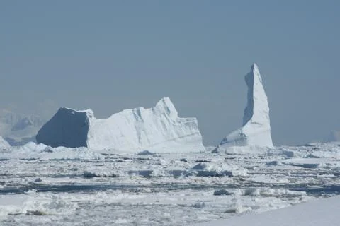 A large iceberg in the strait Stock Photos
