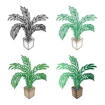 Large indoor tree Stock Illustration