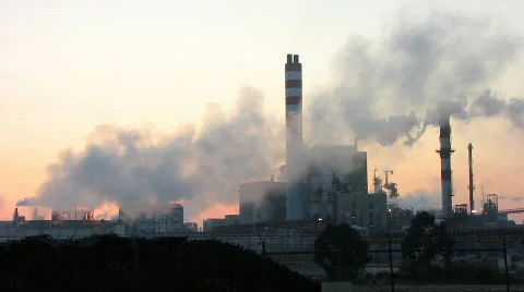 Large Industrial complex Stock Footage 361406