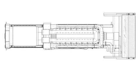 Large industrial diesel generator. Vector イラスト素材