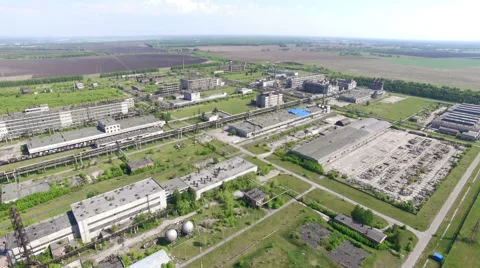 Large industrial factory Stock Footage 65227772
