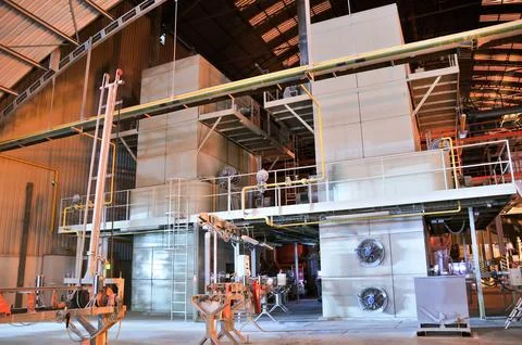 Large Industrial Processing Equipment Facility Stock Photos