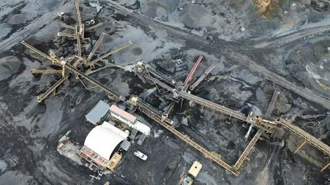 Large industrial quarry Stock Photos