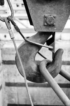 Large iron hook Stock Photos