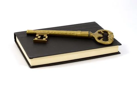 Large Key and Book Stock Photos
