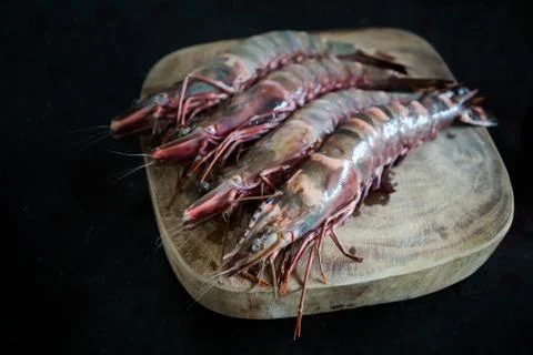 Large King Prawns Stock Photos