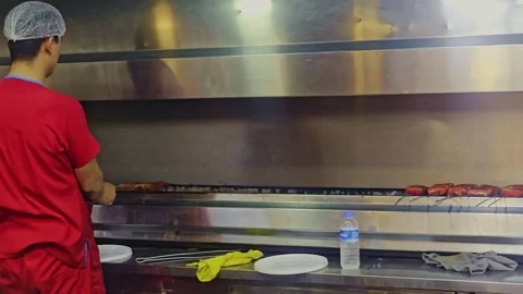 A large kitchen with a. Stock Footage 284668738