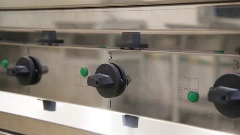 Large kitchen stove Stock Footage 152108169