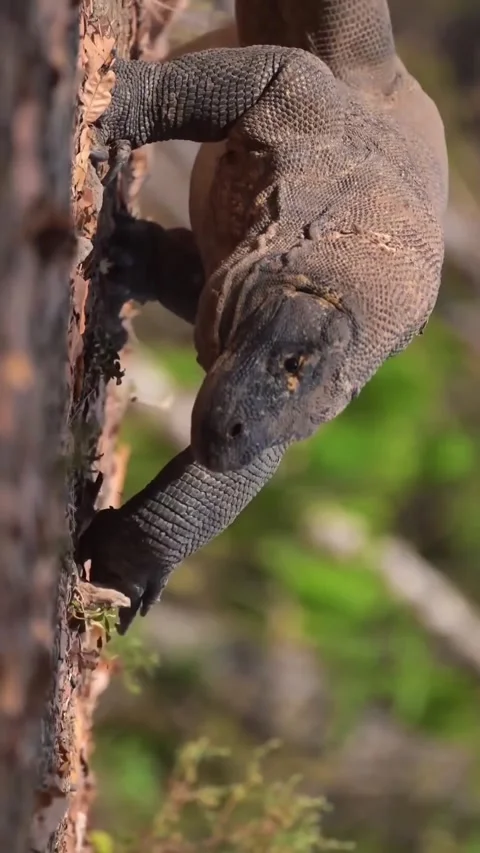 Large komodo dragon in the wild Stock Footage 326919684