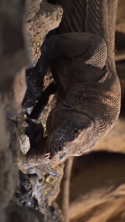 Large komodo dragon in the wild Stock Footage 326919762