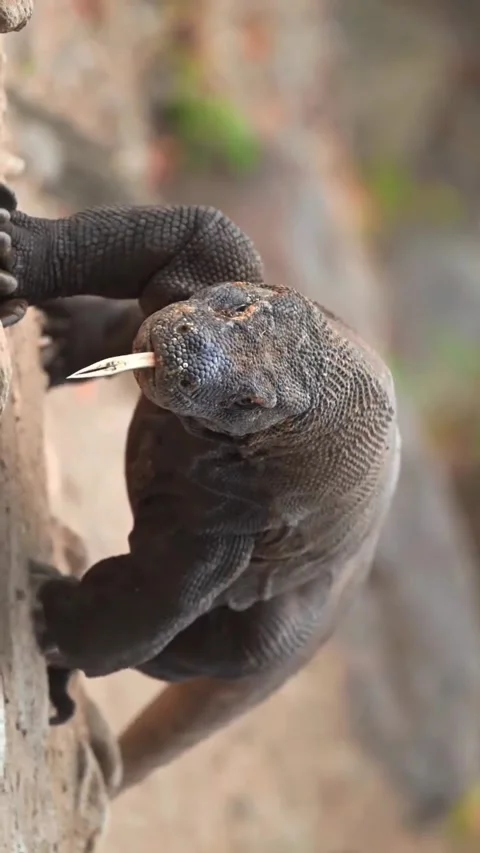 Large komodo dragon in the wild Video stock 326919783