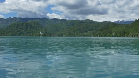 Large Lake Bled View Stock Footage 109012069