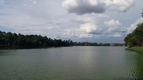 Large Lake in Cloudy Summer Day in Belo Horizonte - Brazil 스톡 동영상 71475435