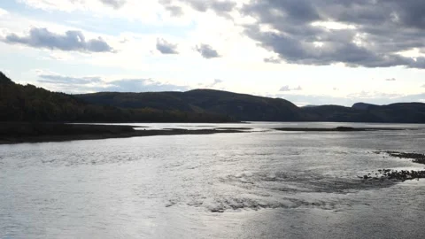 Large Lake with Dim Ligh Stock Footage 289467353