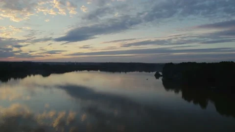 A large lake with a drone Stock Footage 237116607
