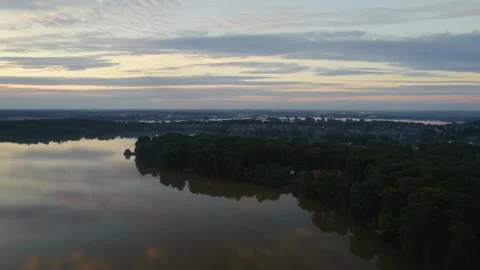 A large lake with a drone Stock Footage 237116641