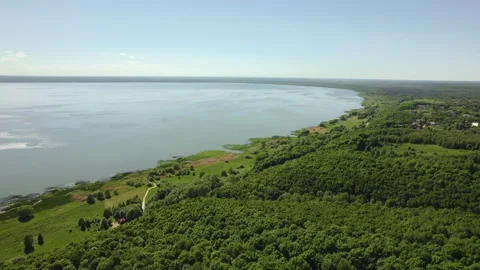 A large lake with a drone Stock Footage 237116681