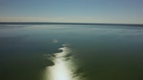 A large lake with a drone Stock Footage 237116687