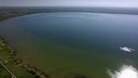 A large lake with a drone Stock Footage 237116719