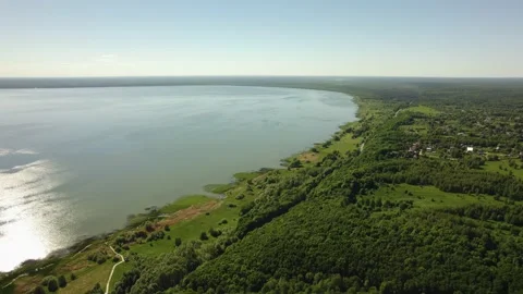 A large lake with a drone Stock Footage 237116978