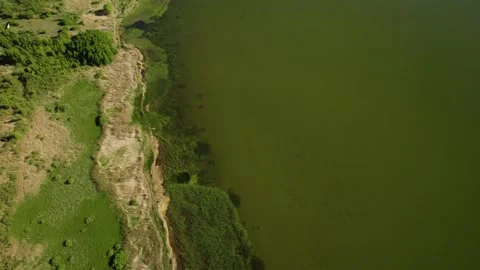 A large lake with a drone Stock Footage 237117014