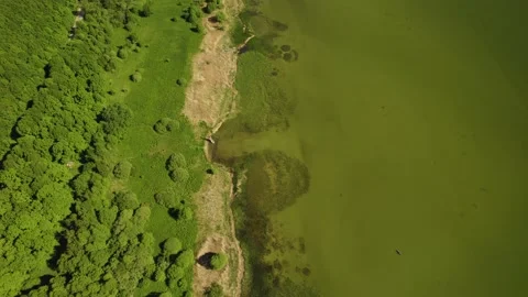 A large lake with a drone Stock Footage 237117033