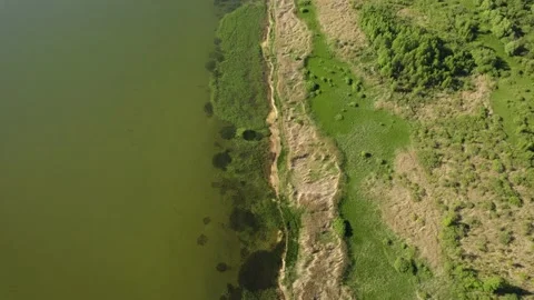 A large lake with a drone Stock Footage 237117042